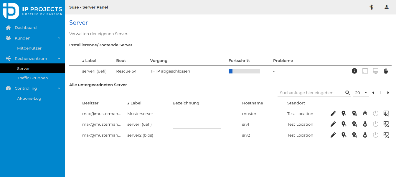 Serververwaltung - Überblick