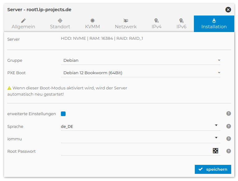 Automatische Serverinstallation